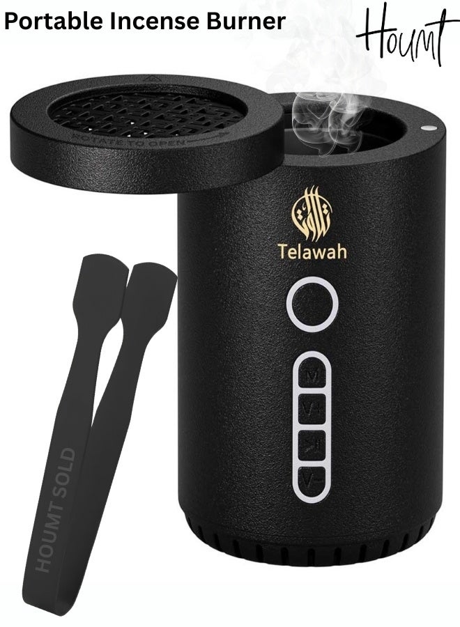 تلواح مبخرة بخور مع مكبر صوت للقرآن الكريم SQ-828، مبخرة بخور محمولة قابلة لإعادة الشحن عبر منفذ USB للسيارة والمنزل والمكتب - Image 1